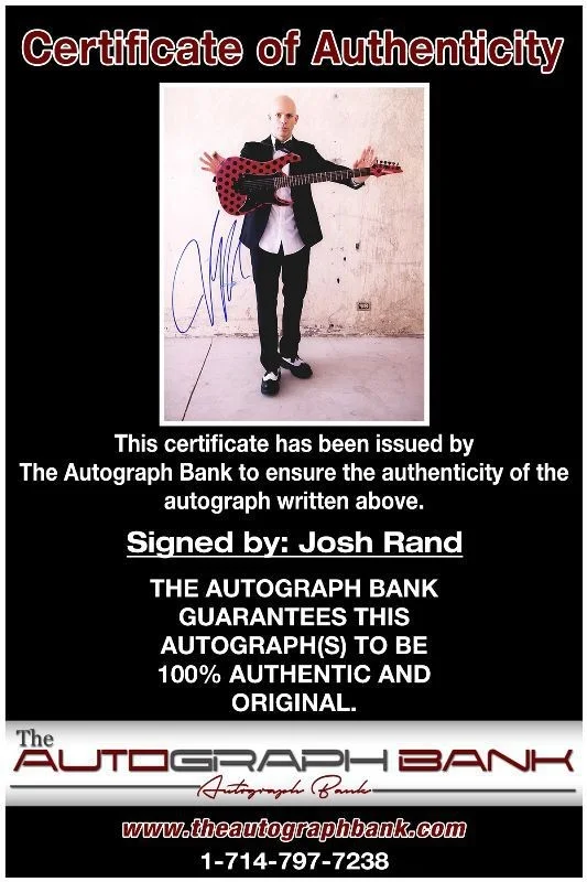 Josh Rand — Josh Rand Stone Sour Authentic signed rock 8x10 photo W/Cert Autographed 1326-d, изображение 2