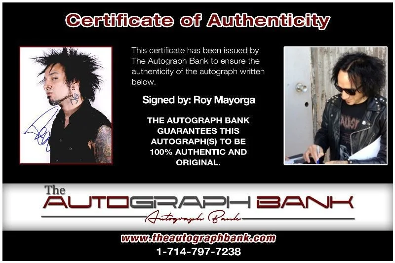 Roy Mayorga — Roy Mayorga Nausea Authentic signed rock 8x10 photo W/Cert Autographed 1326-f, изображение 2