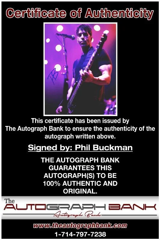 Phil Buckman — Phil Buckman Fuel Authentic signed rock 8x10 photo W/Cert Autographed 1326-a, изображение 2