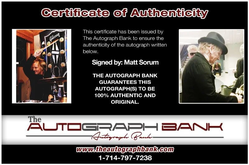 Matt Sorum — Matt Sorum The Cult Authentic signed rock 8x10 photo W/Cert Autographed 1326-d, image 2