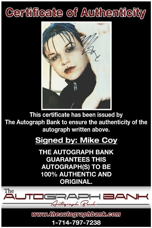 Mike Cox — Mike Cox Coal Chamber Authentic signed rock 8x10 photo W/Cert Autographed 1326-c, изображение 2