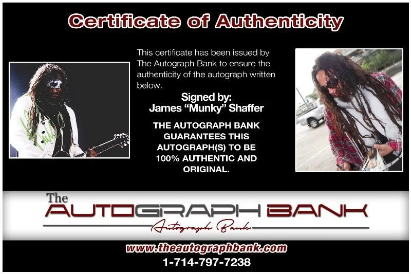 Munky — Munky Korn Authentic signed rock 8x10 photo W/Certificate Autographed (1326-z6), image 2