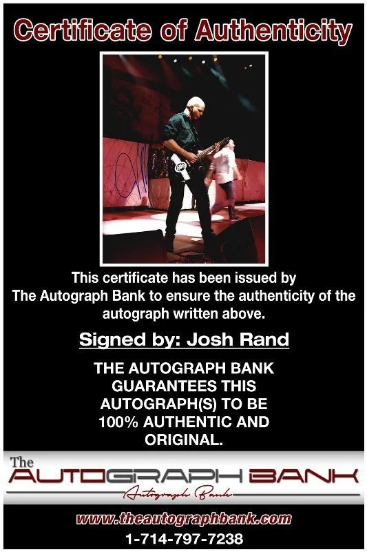 Josh Rand — Josh Rand Stone Sour Authentic signed rock 8x10 photo W/Cert Autographed 1326-f, image 2
