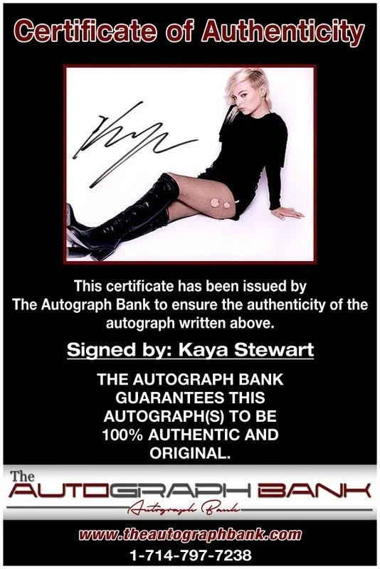 Kaya Stewart — Kaya Stewart Authentic signed rock 8x10 photo W/Certificate Autographed (A2, изображение 2