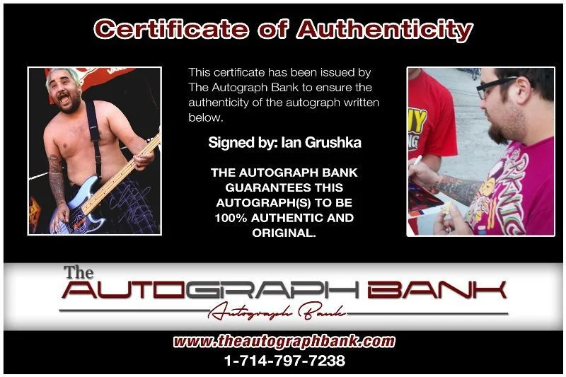 Ian Grushka — Ian Grushka New Found Glory Authentic signed 8x10 photo |CERT Autographed 1326-c, image 2