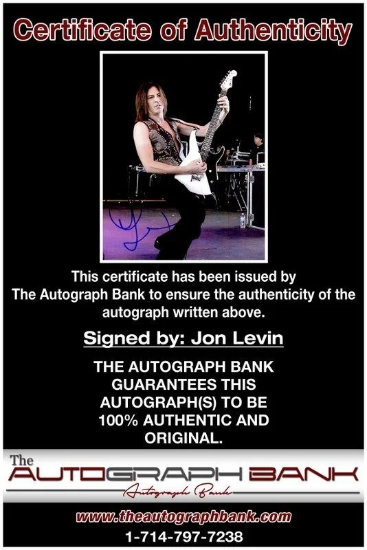 Jon Levin — Jon Levin Dokken Authentic signed rock 8x10 photo W/Certificate Autographed (A2, image 2