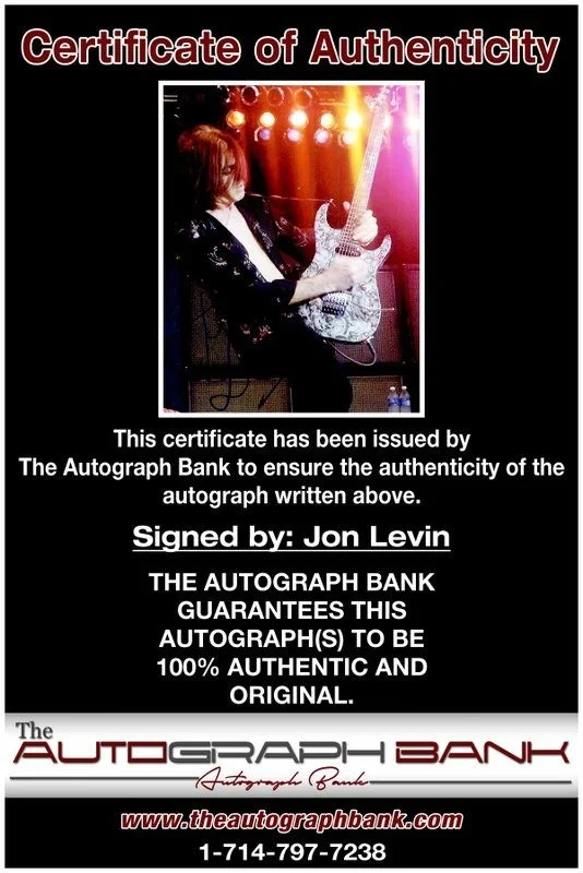 Jon Levin — Jon Levin Dokken Authentic signed rock 8x10 photo W/Cert Autographed A13, изображение 2