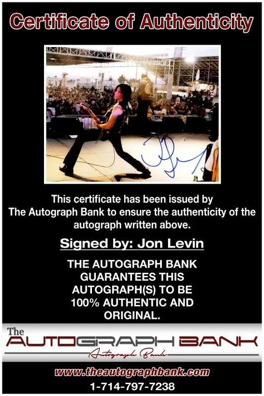 Jon Levin — Jon Levin Dokken Authentic signed rock 8x10 photo W/Certificate Autographed (A5, image 2