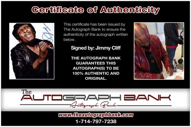 Jimmy Cliff — Jimmy Cliff authentic signed rock 8x10 photo W/Certificate Autographed (A0002), изображение 2