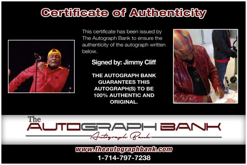 Jimmy Cliff — Jimmy Cliff authentic signed rock 8x10 photo W/Certificate Autographed (A0005), изображение 2