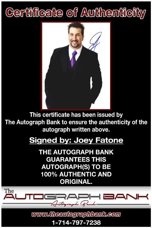 Joey Fatone — Joey Fatone NSYNC Authentic signed rock 8x10 photo W/Cert Autographed 1326-a, image 2