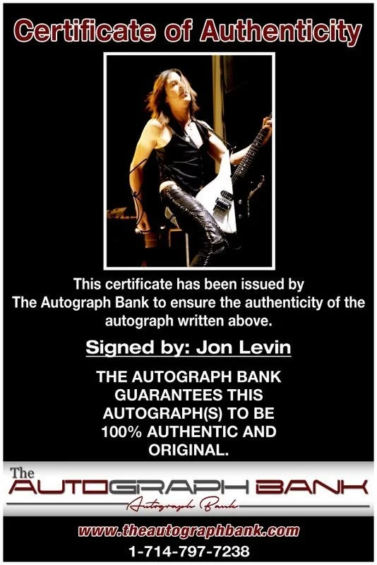Jon Levin — Jon Levin Dokken Authentic signed rock 8x10 photo W/Certificate Autographed (A3, image 2
