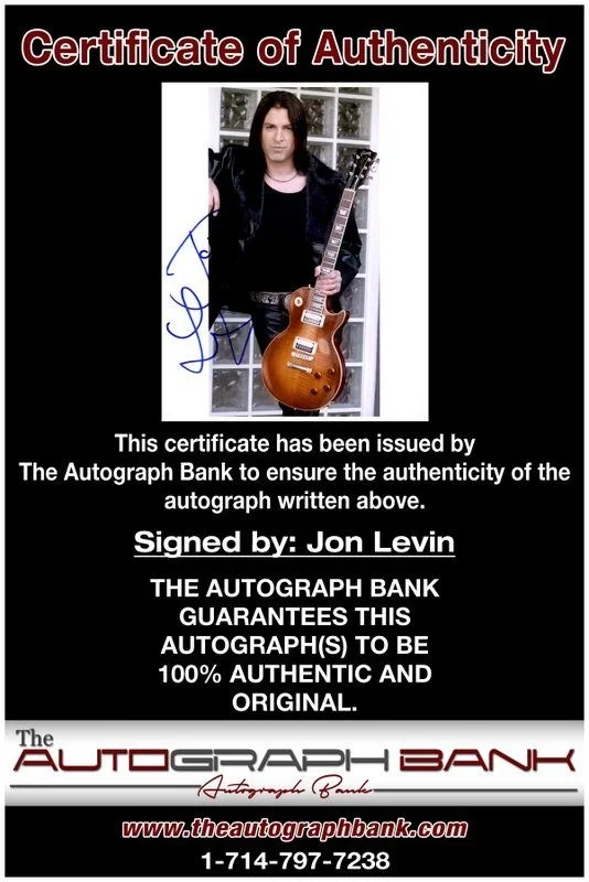 Jon Levin — Jon Levin Dokken Authentic signed rock 8x10 photo W/Certificate Autographed (A6, image 2