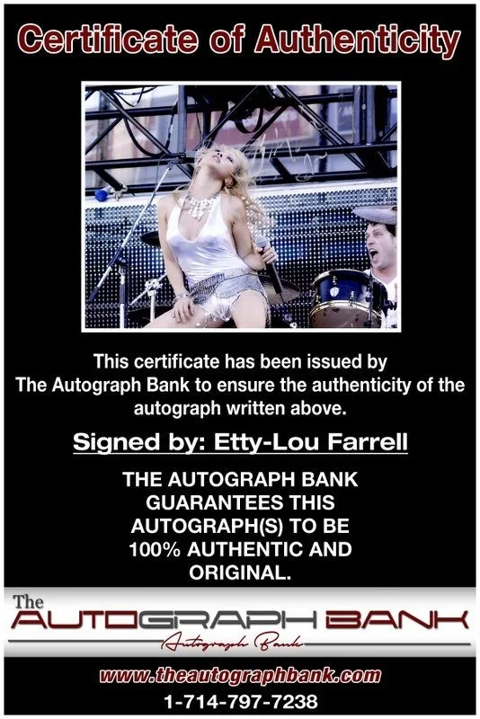 Etty-Lou Farrell — Etty-Lou Farrell Jane's Addiction Authentic signed 8x10 photo |CERT A6, image 2