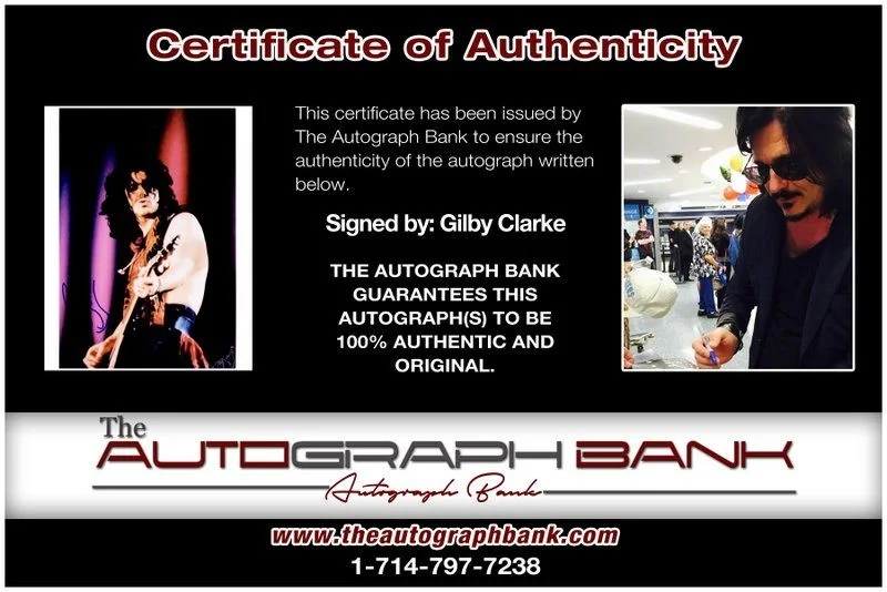 Gilby Clarke — Gilby Clarke Guns N Roses Authentic signed rock 8x10 photo W/Cert Autographed A1, image 2