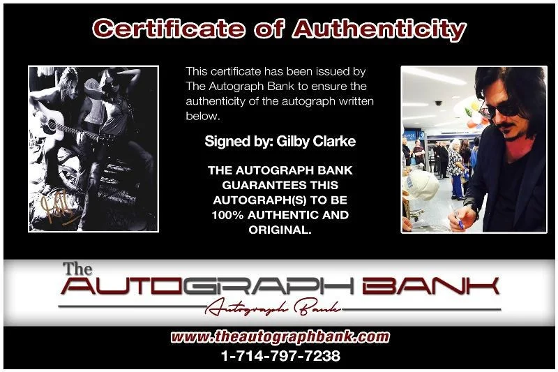Gilby Clarke — Gilby Clarke Gun N Roses Authentic signed 8x10 photo |CERT Autographed 1326-o, image 2