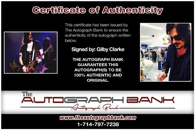 Gilby Clarke — Gilby Clarke Gun N Roses Authentic signed 8x10 photo |CERT Autographed 1326-e, изображение 2