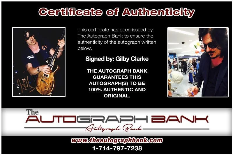 Gilby Clarke — Gilby Clarke Gun N Roses Authentic signed 8x10 photo |CERT Autographed 1326-p, image 2