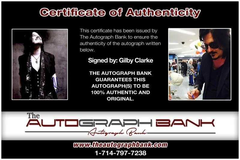 Gilby Clarke — Gilby Clarke Guns N Roses Authentic signed rock 8x10 photo |Cert Autographed A14, image 2