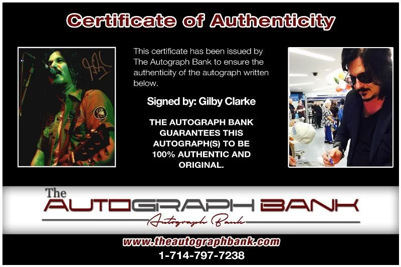 Gilby Clarke — Gilby Clarke Gun N Roses Authentic signed 8x10 photo |CERT Autographed 1326-b, image 2