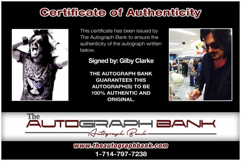 Gilby Clarke — Gilby Clarke Guns N Roses Authentic signed rock 8x10 photo |Cert Autographed A11, image 2