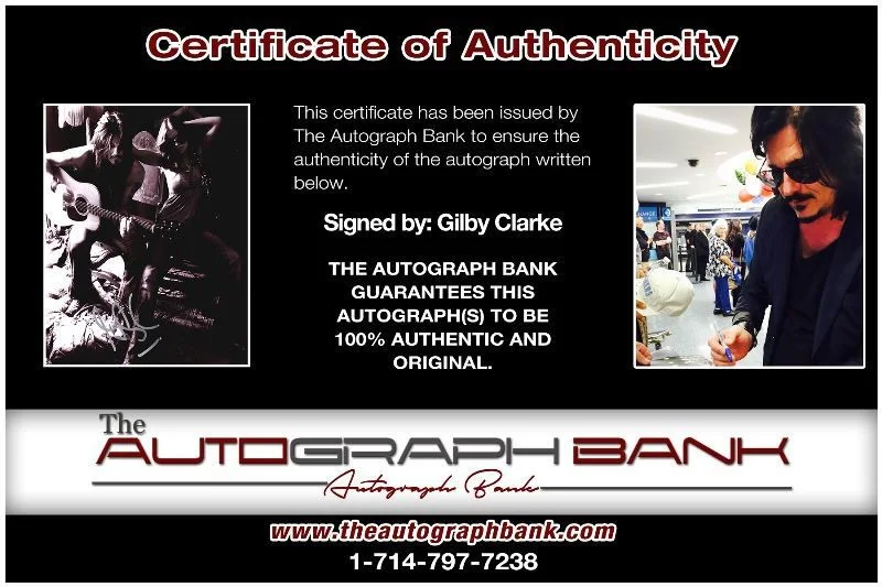 Gilby Clarke — Gilby Clarke Gun N Roses Authentic signed 8x10 photo |CERT Autographed 1326-m, image 2