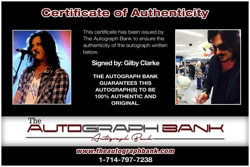 Gilby Clarke — Gilby Clarke Guns N Roses Authentic signed rock 8x10 photo |Cert Autographed A15, image 2