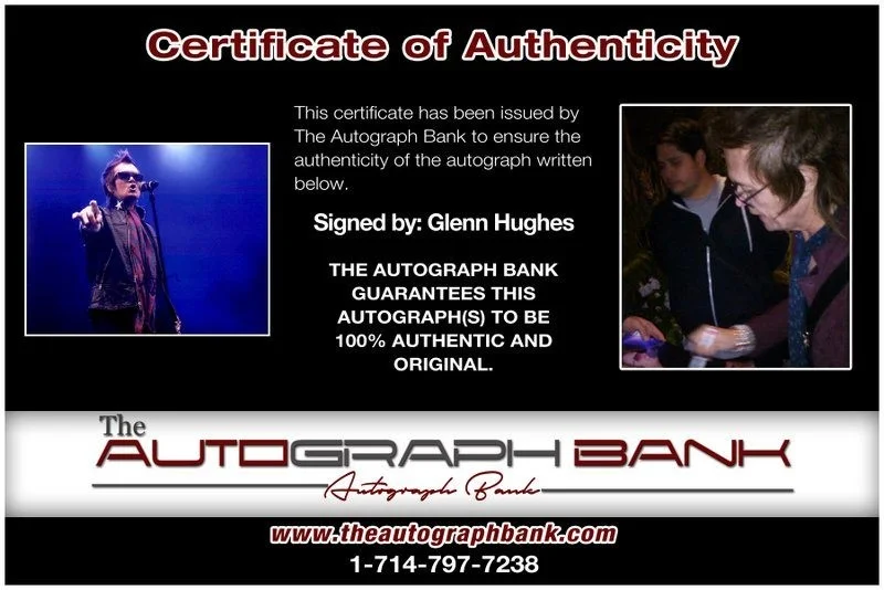 Glenn Hughes — Glenn Hughes Deep Purple Authentic signed rock 8x10 photo W/Cert Autographed A3, image 2