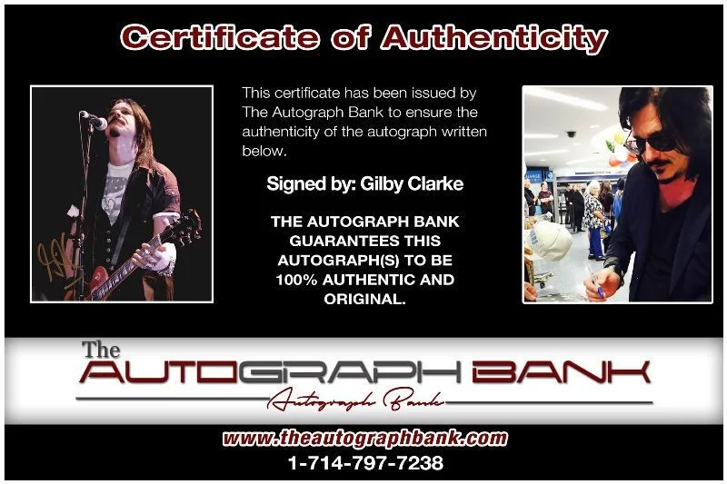 Gilby Clarke — Gilby Clarke Gun N Roses Authentic signed 8x10 photo |CERT Autographed 1326-d, image 2