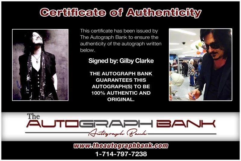Gilby Clarke — Gilby Clarke Guns N Roses Authentic signed rock 8x10 photo W/Cert Autographed A9, image 2
