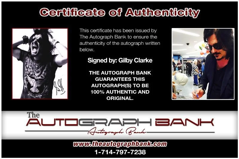 Gilby Clarke — Gilby Clarke Gun N Roses Authentic signed 8x10 photo |CERT Autographed 1326-a, image 2