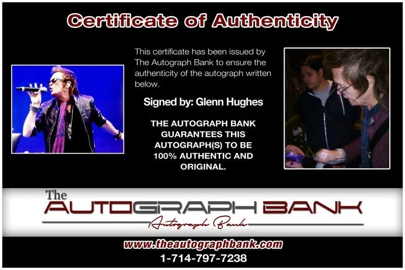 Glenn Hughes — Glenn Hughes Deep Purple Authentic signed rock 8x10 photo W/Cert Autographed A6, image 2