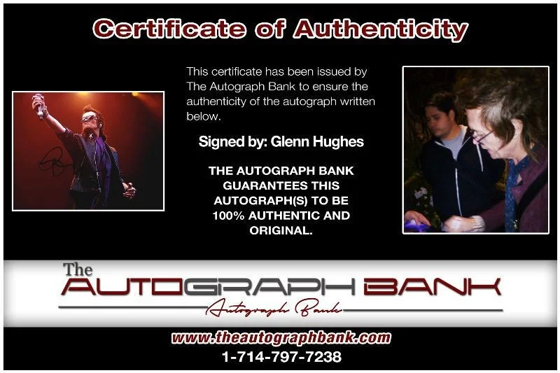 Glenn Hughes — Glenn Hughes Deep Purple Authentic signed 8x10 photo |CERT Autographed 1326-f, image 2