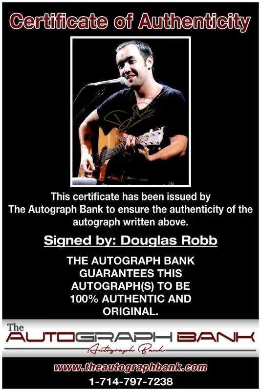 Douglas Robb — Douglas Robb Hoobastank Authentic signed rock 8x10 photo W/Cert Autographed A5, изображение 2