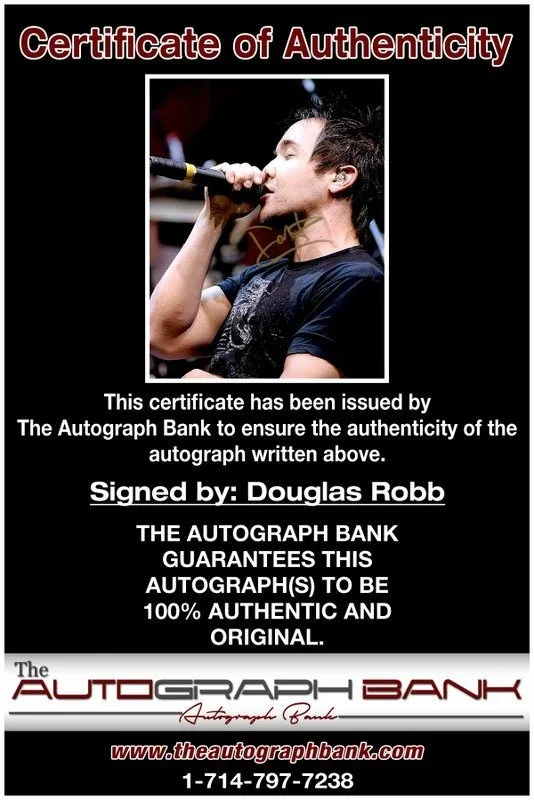 Douglas Robb — Douglas Robb Hoobastank Authentic signed rock 8x10 photo W/Cert Autographed A8, изображение 2