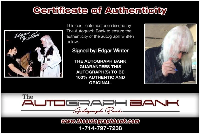Edgar Winter — Edgar Winter Ringo Star Band Authentic signed 8x10 photo |CERT Autographed A15, изображение 2