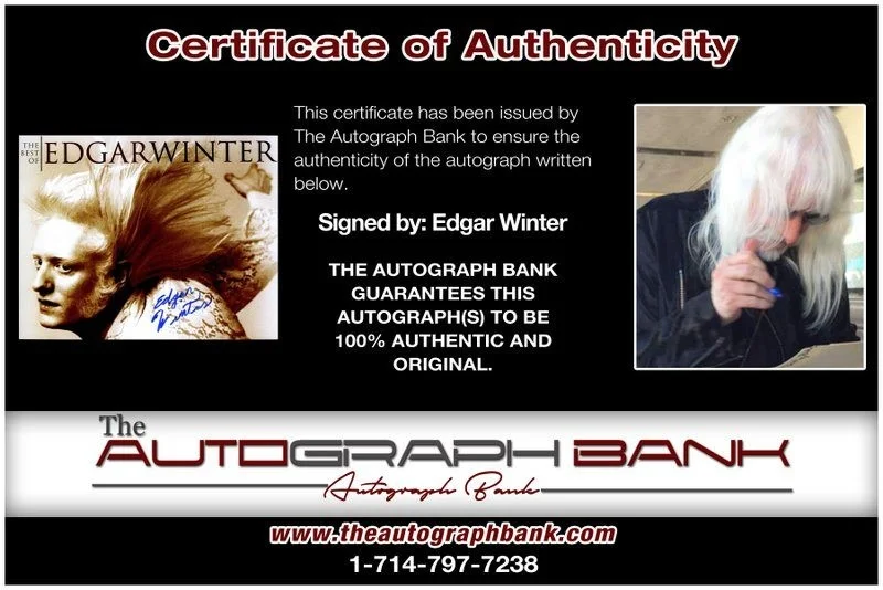 Edgar Winter — Edgar Winter Ringo Star Band Authentic signed 8x10 photo |CERT Autographed A5, image 2
