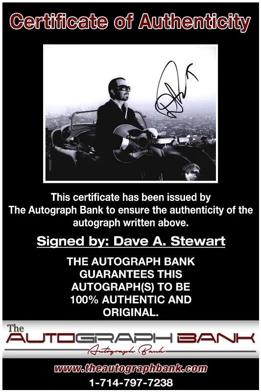Dave A Stewart — Dave A Stewart Eurythmics Authentic signed 8x10 photo |CERT Autographed 1326-b, image 2