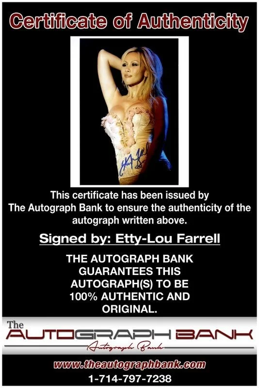 Etty-Lou Farrell — Etty-Lou Farrell Jane's Addiction Authentic signed 8x10 photo |CERT A3, изображение 2