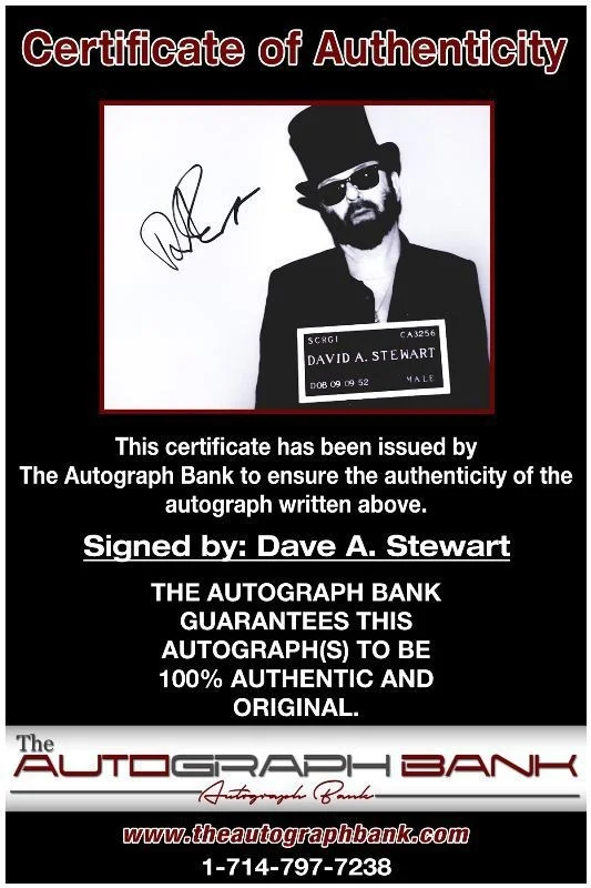 Dave A Stewart — Dave A Stewart Eurythmics Authentic signed 8x10 photo |CERT Autographed 1326-d, изображение 2