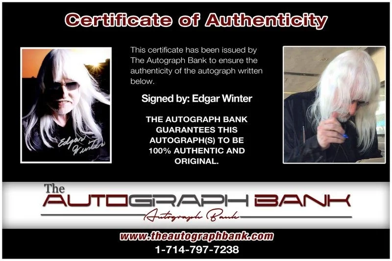 Edgar Winter — Edgar Winter Ringo Star Band Authentic signed 8x10 photo |CERT Autographed A11, изображение 2