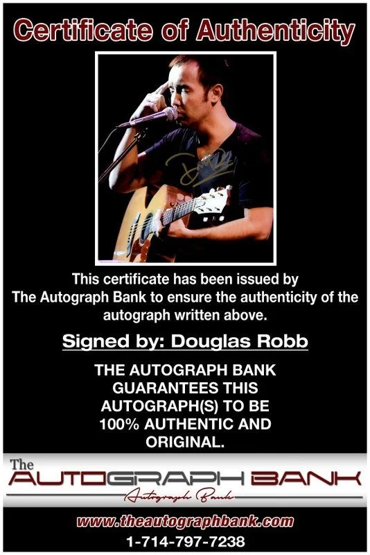 Douglas Robb — Douglas Robb Hoobastank Authentic signed rock 8x10 photo W/Cert Autographed A7, image 2