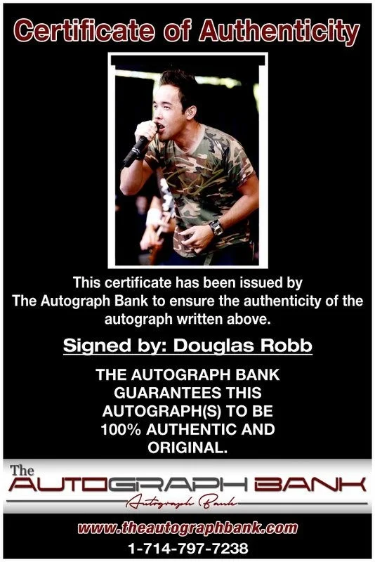 Douglas Robb — Douglas Robb Hoobastank Authentic signed rock 8x10 photo W/Cert Autographed A4, изображение 2