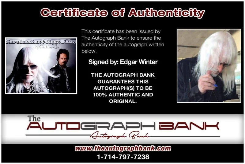 Edgar Winter — Edgar Winter Ringo Star Band Authentic signed 8x10 photo |CERT Autographed A14, изображение 2