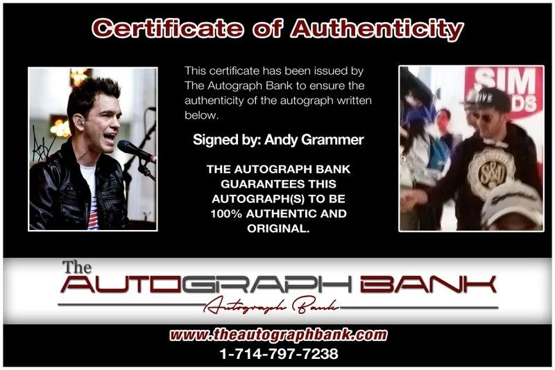 Andy Grammer — Andy Grammer Authentic signed rock 8x10 photo W/Certificate Autographed (A5, image 2