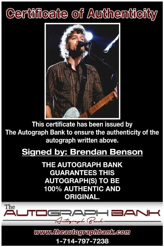 Brendan Benson — Brendan Benson The Raconteurs Authentic signed 8x10 photo |CERT Autograph 1326-b, изображение 2