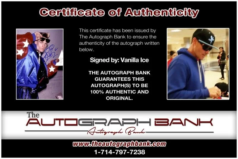 Vanilla Ice — Vanilla Ice authentic signed RAPPER 10x15 photo W/ Certificate Autographed (B11), image 2