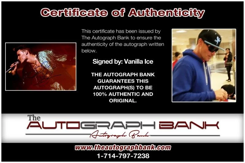Vanilla Ice — Vanilla Ice authentic signed RAPPER 10x15 photo W/ Certificate Autographed (B24), image 2