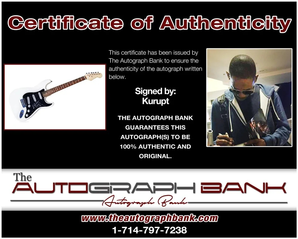 Kurupt — Kurupt Tha Dogg Pound authentic signed electric guitar W/Cert Autographed WE2, image 2
