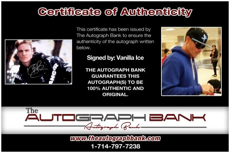 Vanilla Ice — Vanilla Ice authentic signed RAPPER 10x15 photo W/ Certificate Autographed (B21), image 2